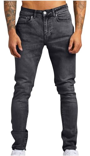 Pantalones Vaqueros Hombre Pantalones elástico Casual Moda Jeans Trend Largo Pantalones Pants Skinny Slim Fit Pantalon Fitness Jeans Largos Pantalones Ropa de Hombre Talla Grande xs-8xl