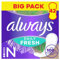 Always Daily Fresh Slipeinlagen Long, mit 100% pflanzenbasierten Fasern, 38 Stück, ohne Duft, bis zu 12 Stunden Schutz, ohne Duft