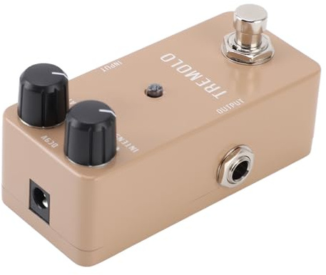 Pedal de Efecto Trémolo, Pedal de Trémolo para Guitarra Eléctrica con Bypass Verdadero, Circuitos de Tubos Fotoeléctricos de Amplificador Antiguo Pedal de Trémolo para Actuación