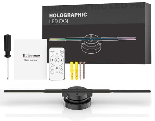 3D hologram LED fläktprojektor, 3D hologram fläkt, 3D hologram projektor, 3D holografisk projektor reklamskärm med 244 LED ljuspärlor för butik, bar