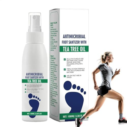 Foot Spray With Tea Tree Oil, & Formula For Foot Hygiene, Refreshes & Soothes Feet, Easy To Carry For On-the-Go Use, Protects Against Odours, Suitable For All Skin Types