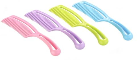 DRESSOOS 4pezzi Pettine Denti Ondulati Per Styling Dei Capelli Pettine Districante Portatile Con Manico Adatto Per Tutti i Tipi Di Capelli Facile Da Usare e Trasportare