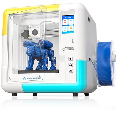 X-Maker Impresora 3D con aplicación de diseño - Totalmente Cerrada, aplicación de diseño de IA, Amplia colección de Plantillas de Juguetes 3D, con más de 15 módulos de diseño 3D