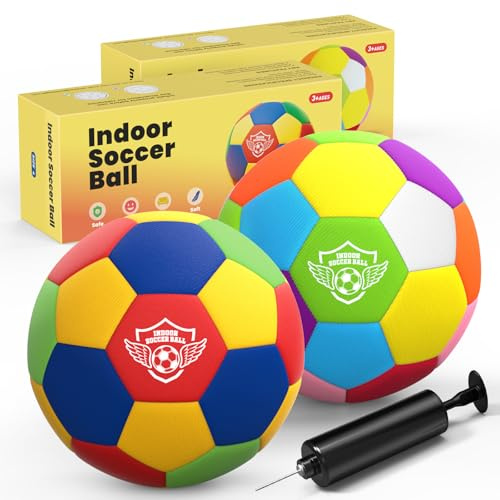 Jofuni mjuk inomhusfotboll för pojkar och flickor 2-pack