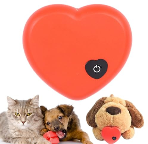 Gosedjur för hundar, valpleksak hundar, hjärtslag, plyschdjur, valp | beteenshjälp, plyschdjur, husdjur, mjuk leksak (Heartbeat Replacement) lugnande valpleksak