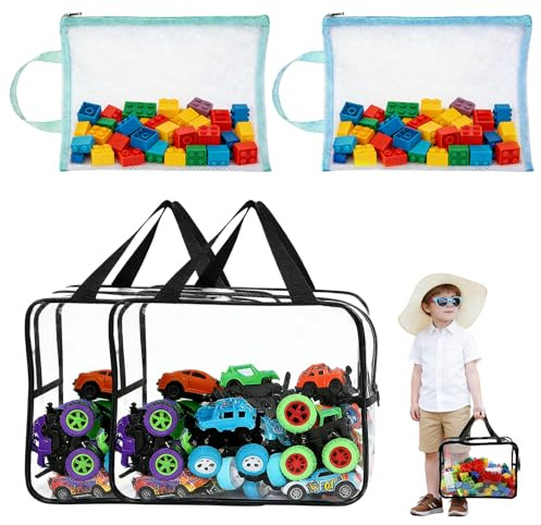 Toy Storage Bags with Handles, Waterproof PVC Organisers Bags