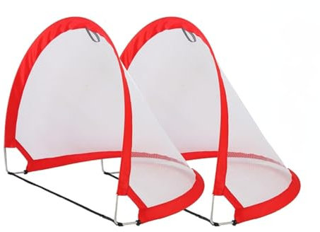 Bandito FunHockey Pop Up Maxi Torset für Kinder, 80x60x40 cm, automatisch faltbares Fußballtor, wetterfestes Hockey Tor für Garten und Kinderzimmer, Floorball, Feldhockey Tor mit Tasche und Bodenhaken