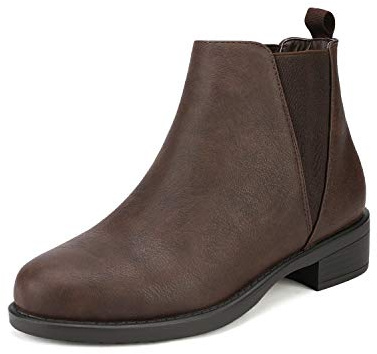 DREAM PAIRS Women's Fashion Winter Ankle Boots, Brown PU 2, 8.5 UK
