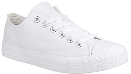 Elara Unisex Sneaker Low top Turnschuh Textil Chunkyrayan 3500-3501 Allwhite-40
