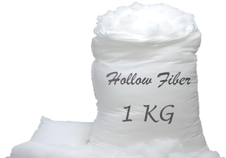 High Grade Soft Virgin Hollow Fibre Toy Stuffing - Pillows, Cushion, Pads, Crochet - Stuffing For Crafts Soft Toy Filling Teddy Bear, Pet Beds & Crafts 100% Polyester Hollow Fibre Washable - 1 Kg