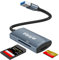Vanja Lecteur Carte SD USB 3.0, Adaptateur Micro SD vers USB en Aluminium Lecteur de Carte Mémoire Haute Vitesse 5Gbps Compatible SDXC/SDHC/MMC/RS-MMC/UHS-I - pour Windows/Linux/macOS/MacBook/Surface