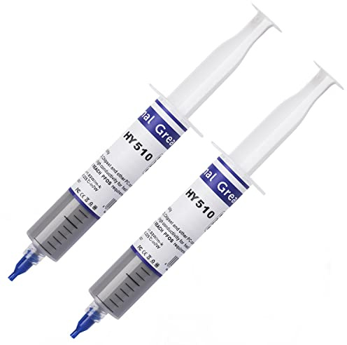 HY510-50g(2 * 25g) Grigio > 1,93 W/m-K, Pasta Termica a Base di Carbonio, Alta conducibilità Termica, Adatto per Computer PC/Laptop/Piccoli elettrodomestici/luci a LED/scaldacqua solari, ECC.