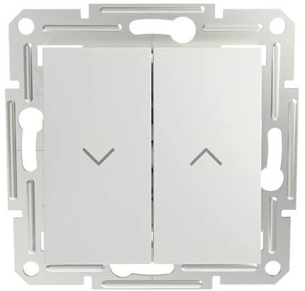 Schneider Electric Asfora EPH1370521D Interrupteur pour volet roulant 10 A - 250 V LED encastré - Blanc