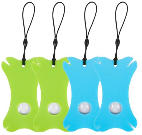 Qaziuy 4 Stück Zeckenkarte, Zeckenkarte mit Lupe Zeckenkarte Für Menschen Zeckenkarte mit Elastisches Kordel für Hunde Katzen Menschen und Kinder