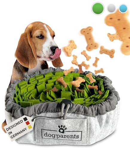 DOGPARENTS® Schnüffelteppich Hund klein & groß – Schnüffelmatte Hund ROBUSTER Hunde Schnüffelteppich für Hunde Beschäftigung Hund, Suchspiele für Hunde [Schnüffelspielzeug Hund] Grün