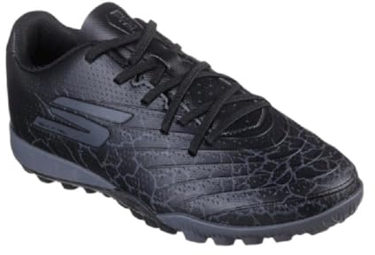 Skechers SKX 1.5 Jr Youth TF 33 EU Chaussures de Football légères en Gazon synthétique pour Enfants, Unisexe, modèle 252063L‑BKSL
