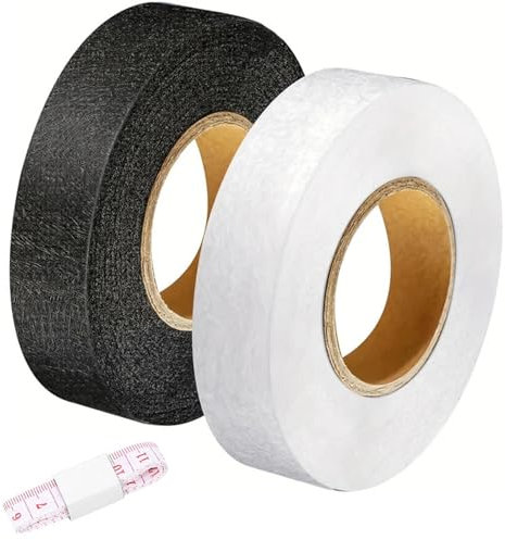 2 Pack Saumband zum Aufbügeln, 60m Bügelband zum kürzen, Breite 20mm Gardinenband zum aufbügeln, Saumband Selbstklebend, Umnähband zum bügeln,zum Reparieren von Stoff,Vorhang,Hosen,Kleidung,Jeans
