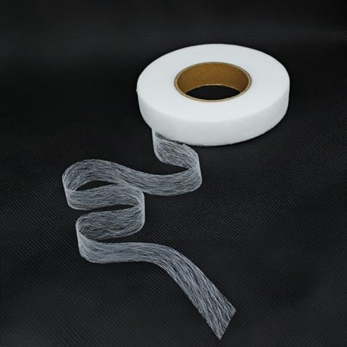 TANSAR Saumband zum Aufbügeln 64m x 2cm, Bügelband Hose Kürzen, Gardinen Kürzen Ohne Nähen, Waschfest Saumband Selbstklebend, zum Reparieren von Stoffen, Vorhängen, Hosen, Kleidung, Jeans