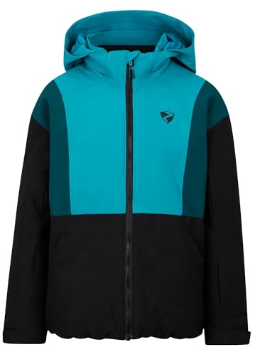 Ziener Abbe-z - Giacca invernale da bambino, calda, traspirante, impermeabile, confezione da 1, Nero, 128