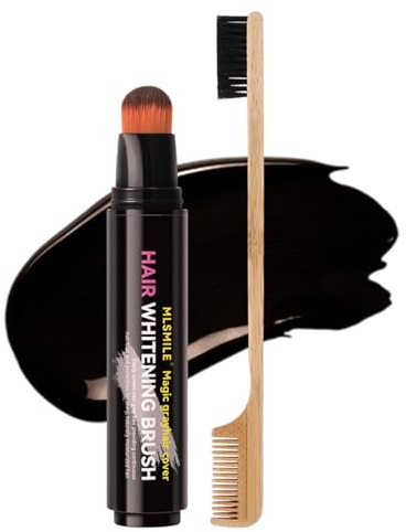 Kivinia Stick de Poudre pour Cheveux, Retouche et Couverture Temporaire pour Cheveux Blanc, Racines et Sourcils, Retouche Racine Instantané, Quick Hair Cover Root Touch Up Stick & Comb - Marron