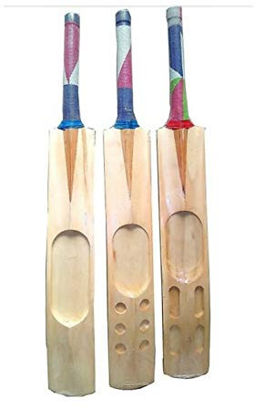 Kalindri Sports Cricketschläger aus Holz in voller Größe mit Abdecktasche und Aufklebern (Kashmiri-Weiden-Vollrohr-Schaufel-Design)