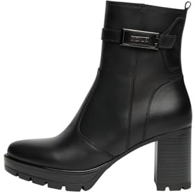 Botín vestir de piel, con tacón y plataforma - 514852D para: MUJER color: NEGRO talla: 36