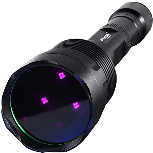 DARKBEAM UV Torcia 365nm Ultravioletta Luce Nera, Lampada di Wood Portatile, 36W Potente Blacklight Ricaricabile USB per Rilevare di urina animale domestico, Perdite, Minerale, Vetro di Uranio, Resina