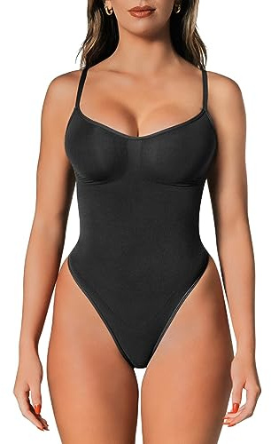 herslims Shapewear Tummy Control Bodysuit Thong: Sculpting Shaper Tank Top Shapewear Bodysuit: Snatched Waist Slimming Body Suits
