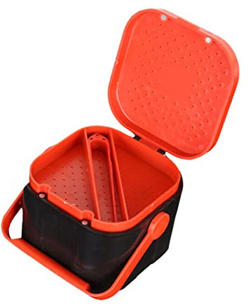 Garneck Box Wurm Box Kunststoff Organizer Box Kunststoffbehälter Para Guardar Angelwerkzeug Regenwurm Aufbewahrungskoffer Rote Wurm Köderbox Atmungsaktive Köderbox Tackle Aufbewahrungsbox