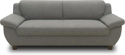 DOMO. Collection Canapé Panama 3 Places, Canapé 3 Places, Ensemble 3-2-1 Canapé 91 x 207 x 80 cm (LxPxH), Gris Foncé