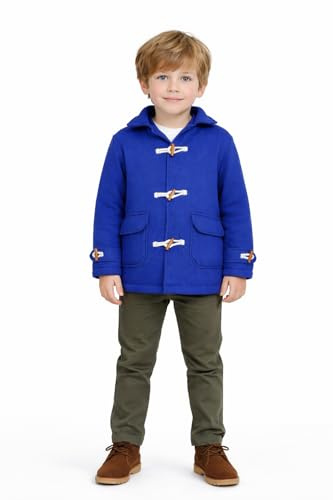 A2Z Kids Duffle Coat Fleece - Duffle Coat Royal 5-6 Years