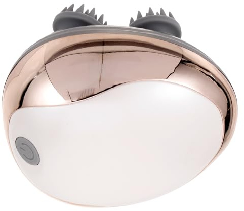 Mikinona Mini Masseur de Tête Électrique en Silicone Abs Rechargeable Vibrations Apaisantes 1150mah pour Massage Crânien à Domicile Bain