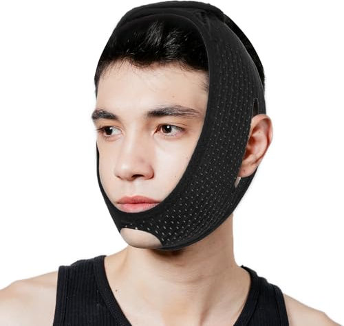 GEEHUA Anti Schnarch, Verstellbarer Schnarchstopper Schnarchen Kinnband Schlafapnoe Kinnriemen Schnarchen Anti Schnarch Kinnriemen für Männer und Frauen