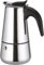 Hominas Caffettiera 2 Tazze, Caffettiera Induzione Macchina per Caffè Espresso Moka Argento con Manico Sagomato per Fornelli e Induzione, 100 ML