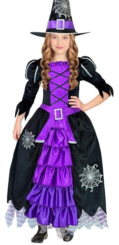 W WIDMANN MILANO Party Fashion – barnkostym häxa, klänning, hatt, sagokostym, halloween utklädnad