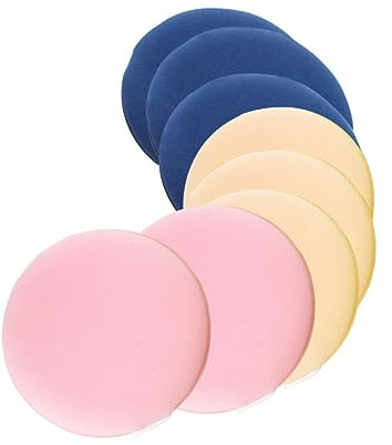 FRCOLOR 8pièces Houppette à Poudre Et Coussin De Maquillage Éponge Maison Couleur Neutre Pour Estomper Et Corriger