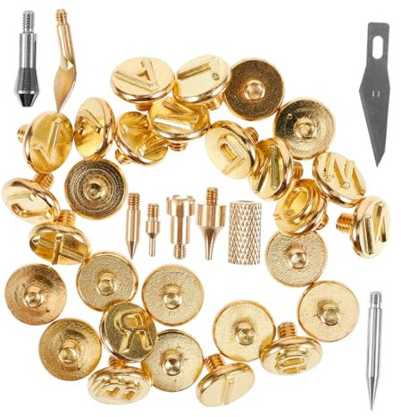 CIMAXIC Kit De Pointes De Pyrogravure Pour Lettres Et Alphabet Pointes De Fil Pour Travaux Manuels Outil De Gravure Pour Et Cuir