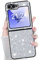 WATACHE for Samsung Galaxy Z Flip 6 Case, Bling Glitter Flip Case for Girls Women, Cute Shiny Sparkle Shockproof Cover Protective Phone Case for Galaxy Flip 6 Phone Case Cover 2024 5G(Silver)
