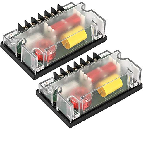 Divisor De Frecuencia De Audio para Coche, 2 Vías, Plata, Material Duradero - Mejora La Calidad De Sonido, Fácil Instalación, para De Audio Automotriz