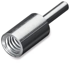 Lessmann 72 Clamping Shaft for Pipe Brushes 6 x 25 mm Shaft Galvanised DRM 8 x 25 mm Thread Sleeve M 6 Total Length 50 mm