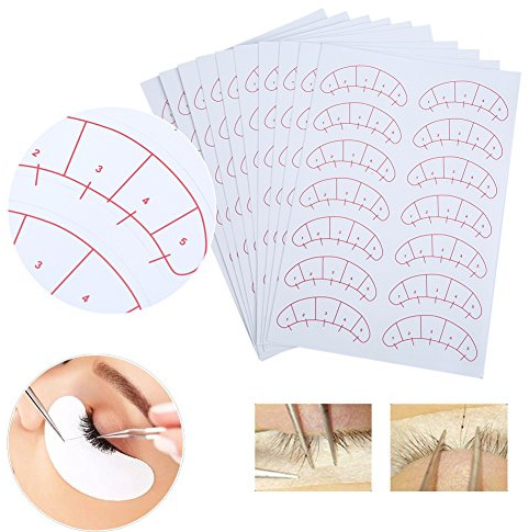 Colla individuale per ciglia,140 Pcs Eye Lashes Extension Adesivo Adesivo Ciglia Isolamento Posizionamento Pads Patches Strumento