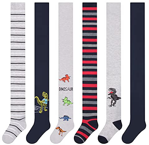 L&K-II 6 st barn pojkar strumpbyxor stickade strumpbyxor flerfärgad 2734, 6-2734, 110/116 cm