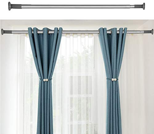 328cm-377cm Long Tension Curtain Rod, No Drilling Extendable Stainless Steel Curtain Pole for Windows and Bathroom,Telescopic Shower Curtain Rod, Room Divider