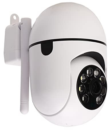 Caméra de sécurité Dôme 1080p, Vision Nocturne HD et Caméra de Surveillance WiFi Bidirectionnelle, Caméra de Surveillance de Détection de Mouvement Extérieure Intérieure, Rotation