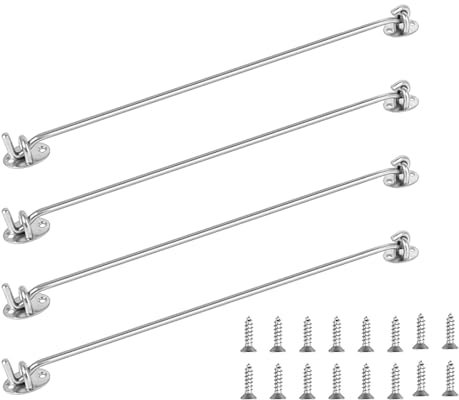 4 ganchos para tormentas de acero inoxidable, ganchos para puerta, cerrojo, ventana, cabina, puerta, cerradura