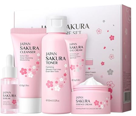 Set Idratante - Set Per La Cura Della Pelle, 5 Pezzi Set Regalo Per La Cura Della Pelle Kit Skincare Viso Completo Tutti I Tipi Di Pelle Per Ragazze San, Compleanni