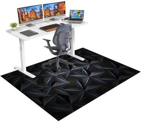 Alfombrilla para Silla Gaming Grande Alfombrilla para Silla de Oficina Antideslizante Protector Suelo Protector Suelo Silla Ruedas Alfombra para Silla de Escritorio para Suelos Duros 60 x 70 cm