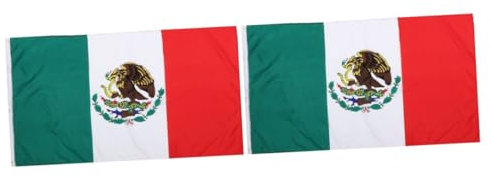 Toyvian Lot De 2 Drapeaux Nationaux Décoratifs En Polyester Résistant À La Décoloration Pour L'Extérieur