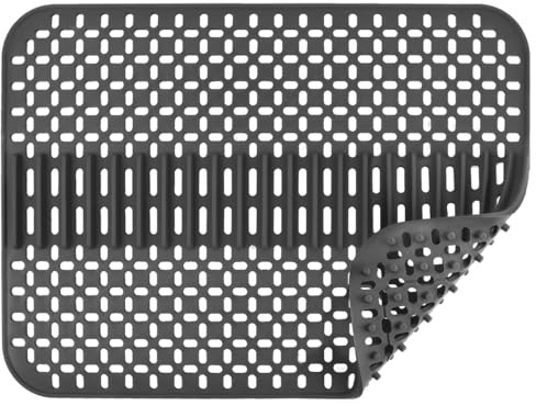 POUMUE Tappetino per lavello in silicone, resistente al calore e antiscivolo, 43 x 32 cm, per lavello della cucina