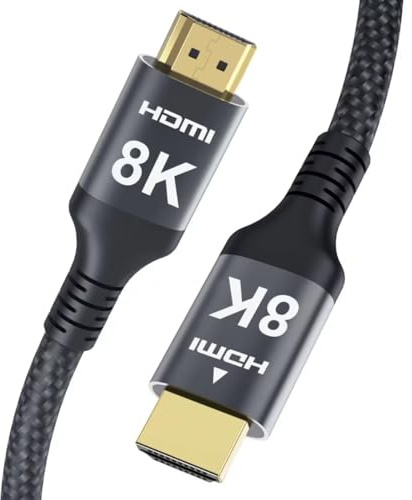 Adauxter 8K 4K HDMI to HDMI Cable 10M Long, HDMI® Lead with Ethernet CEC | 4K 120Hz 95Hz 8K 60Hz eARC ARC Netflix HDCP2.3 HDR10+ PC Laptop RTX5090 TV Monitor Projector X-Box PS5
